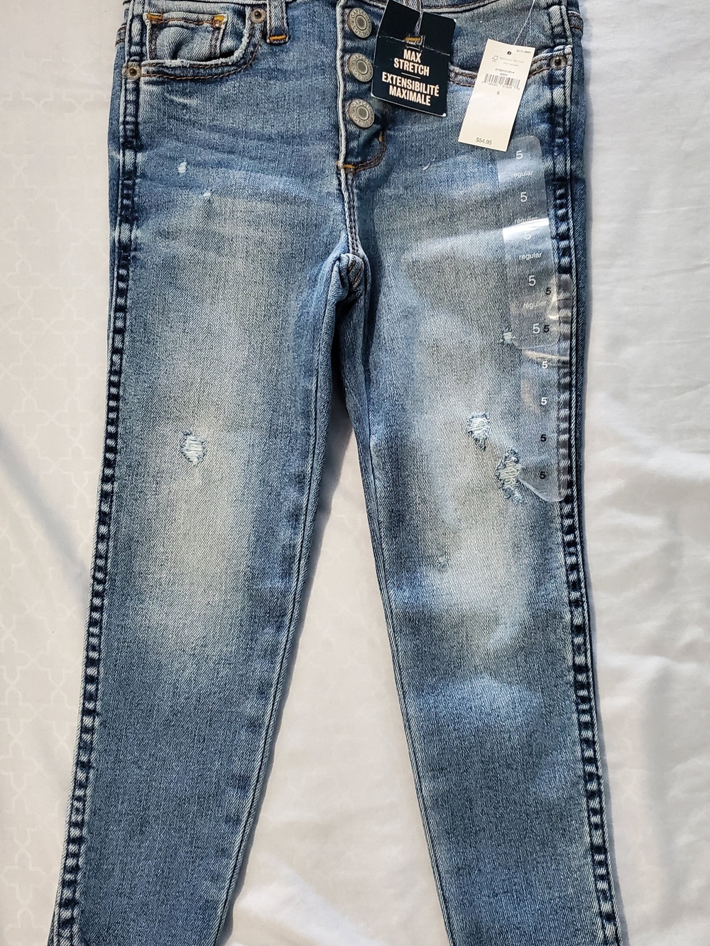 GAP Toddler Light Blue Skinny Jeans with Distressed Detail
